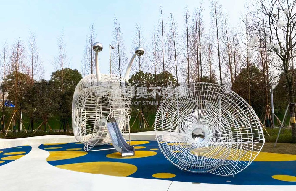 不锈钢滑梯-定制不锈钢大滑梯